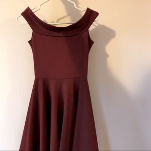 boohoo off the shoulder dress